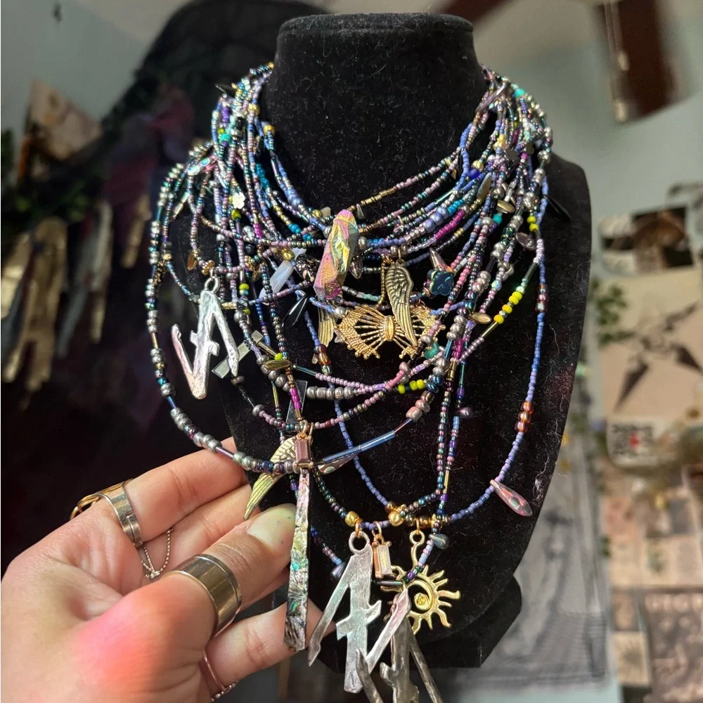 Multicolor Beaded Necklace Set - Picture 1 of 4